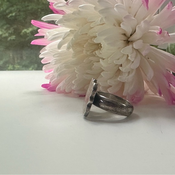 Phi Mu Fraternity Silver Quatrefoil 💍 Ring Size 6. Sorority jewelry - Picture 2 of 5